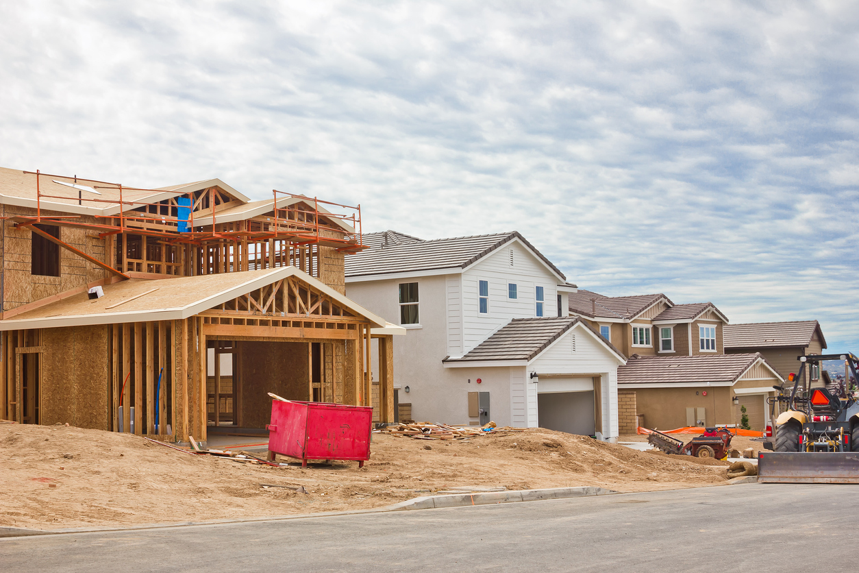 New construction being paved for driveway access.